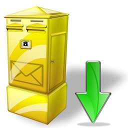 Box, Down, Letter Icon