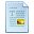 Blue, Document, Image, Text Icon