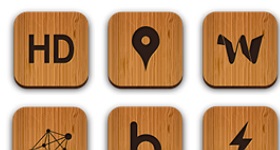 Wooden Social Icons