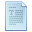 Blue, Document, Text Icon