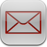 Glow, Mail, Red Icon