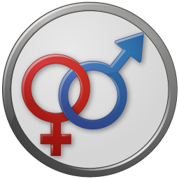 Circled, Female, Male, Sex Icon