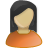 Female, Olive, Orange, User Icon