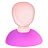 Bald, Female, User, White Icon