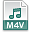 Extension, File, M4v Icon