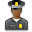Black, Policeman, User Icon