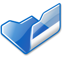 Blue, Folder, Open Icon