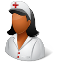 Dark, Female, Nurse Icon