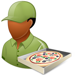 Dark, Male, Pizzadeliveryman Icon