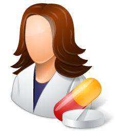 Female, Light, Pharmacist Icon