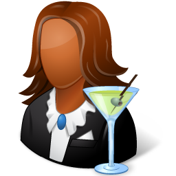 Bartender, Dark, Female Icon