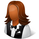 Dark, Female, Waitress Icon
