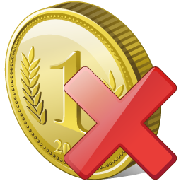 Coin, Delete Icon