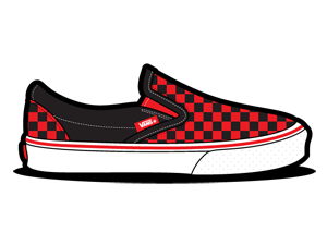 Checkerboard, Red, Vans Icon