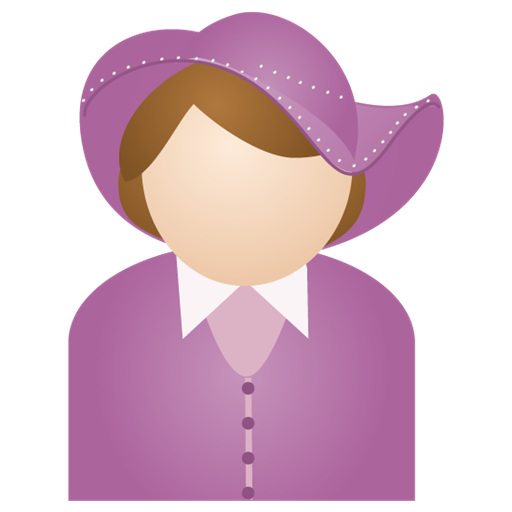 Hat, Miss, Purple Icon