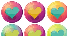 Heart Bubble Icons
