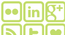 Simple Green Social Media Icons