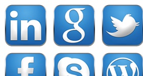 Simple Rounded Social Icons