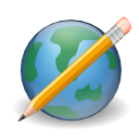 Browser, Cms, Earth, Edit, Pencil, World, Write Icon