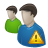 Two, Users, Warning Icon