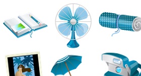Summer Blue Icons