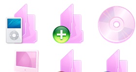 Pink Folders Icons