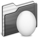 Black, Egg, Folder Icon