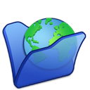 Blue, Folder, Internet Icon