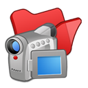 Folder, Red, Videos Icon