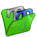 Folder, Font, Green Icon