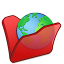 Folder, Internet, Red Icon
