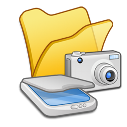 , &Amp, Cameras, Folder, Scanners, Yellow Icon
