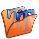 Folder, Font, Orange Icon