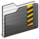 Black, Folder, Security Icon