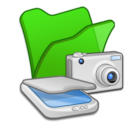 , &Amp, Cameras, Folder, Green, Scanners Icon