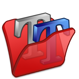 Folder, Font, Red Icon