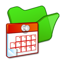 Folder, Green, Scheduled, Tasks Icon