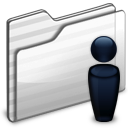Folder, Users, White Icon