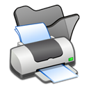Black, Folder, Printer Icon