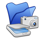 , &Amp, Blue, Cameras, Folder, Scanners Icon