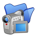 Blue, Folder, Videos Icon