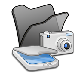 , &Amp, Black, Cameras, Folder, Scanners Icon