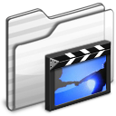 Folder, Movies, White Icon