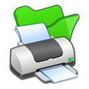 Folder, Green, Printer Icon