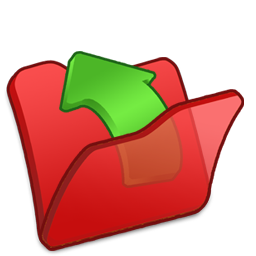 Folder, Parent, Red Icon