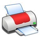 Printer, Red Icon