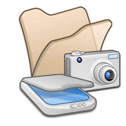, &Amp, Beige, Cameras, Folder, Scanners Icon