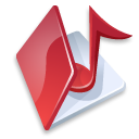 Folder, Music, Red Icon