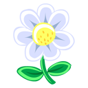 Flower, White Icon