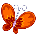 Butterfly, Red Icon